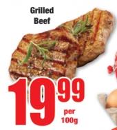 Grilled Beef per 100 gm 