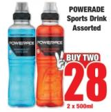 POWERADE Sports Drink Assorted 2x500 ml 