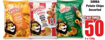 SIMBA Potato Chips Assorted 3 x 120g 