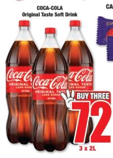 COCA-COLA Original Taste Soft Drink 3 x 2L 