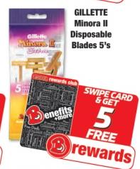 GILLETTE Minora II Disposable Blades 5's 