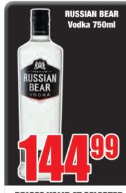 Russian Bear Vodka 750 ml 