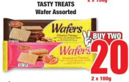 TASTY TREATS Wafer Assorted 2 x 100g