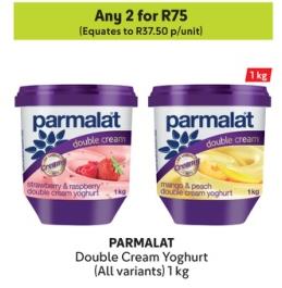 Any 2 Parmalat Double Cream Yoghurt (All variants) 1 kg