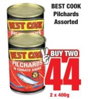 BEST COOK Pilchards Assorted 2x400 gm 