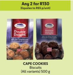 Any 2 CAPE COOKIES Biscuits (All variants) 500 g