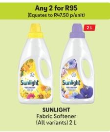 SUNLIGHT Fabric Softener (All variants) 2L