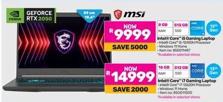 MSI Intel Core i5 Gaming Laptop