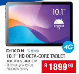 Dixon TS-M105D 10.1" HD Octa-Core Tablet 