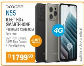 DOOGEE N55 6.56" HD+ Smartphone 