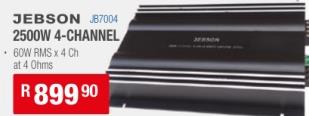 Jebson J87004 2500W 4-Channel Amplifier, 