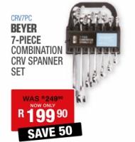 BEYER 7-PIECE COMBINATION CRV SPANNER  SET  