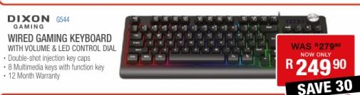 Dixon GS44 Wired Gaming Keyboard  