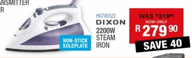 DIXON 2200W STEAM IRON 