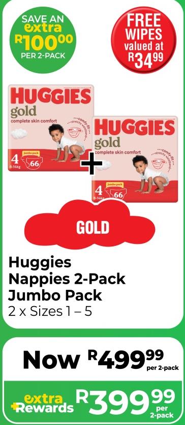 Huggies Nappies 2-Pack Jumbo Pack