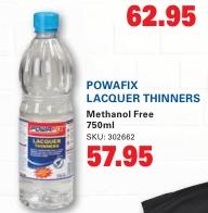 POWAFIX LACQUER THINNERS Methanol Free 750ml 