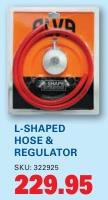 Alva L-Shaped Hose & Regulator 