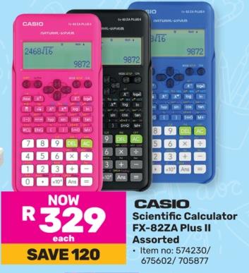 CASIO Scientific Calculator FX-82ZA Plus II Assorted