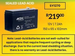 Sealed Lead Acid Battery 12V 7.2Ah