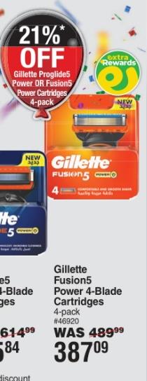 Gillette Fusion5 Power 4-Blade Cartridges 4-pack