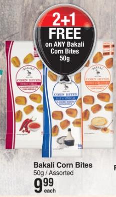 Bakali Corn Bites 50g / Assorted