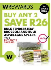 Bulk Tenderstem Broccoli and Bulk Asparagus Spears Buy Any 2 Save R26