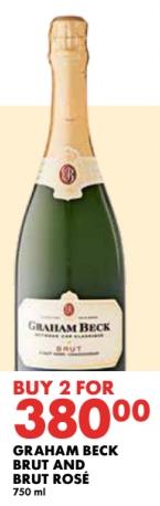 GRAHAM BECK BRUT AND BRUT ROSE 750 ml 