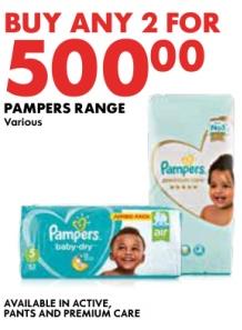 Pampers Range Various  any 2 