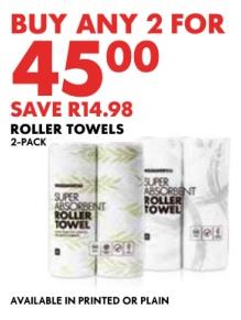 Super Absorbent Roller Towels 2-Pack Buy any 2  