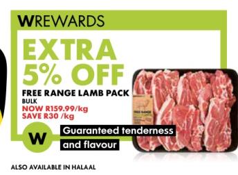 Woolworth Free Range Lamb Pack 1 kg 