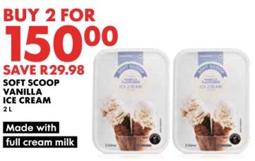 Woolworth Soft Scoop Vanilla Ice Cream 2L 