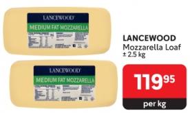 LANCEWOOD Mozzarella Loaf 1kg