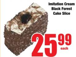 Imitation Cream Black Forest Cake Slice