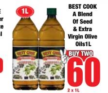 BEST COOK A Blend Of Seed & Extra Virgin Olive Oils 1L