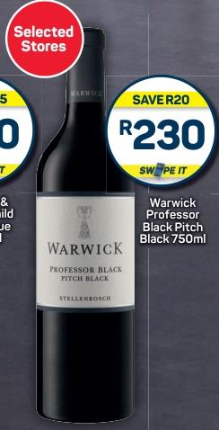 Warwick Professor Black Pitch Black 750ml 