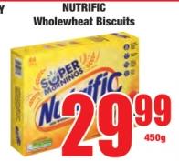 NUTRIFIC Wholewheat Biscuits 450g