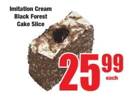 Imitation Cream Black Forest Cake Slice