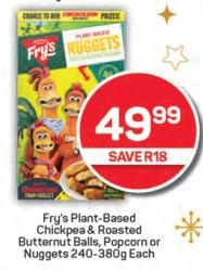 Fry's Plant-Based Chickpea & Roasted Butternut Balls, Popcorn or Nuggets 240-380g