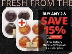 The Bakery Muffins All Variants 2 x 4 per pack