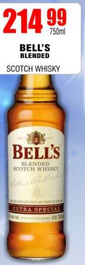 BELL'S BLENDED SCOTCH WHISKY 750ml 