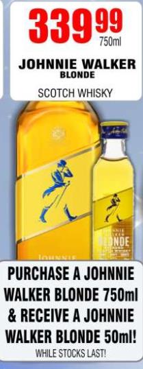 Johnnie Walker Blonde Scotch Whisky 750ml