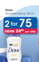 Dove Deodorant Spray 150 ml