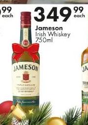 Jameson Irish Whiskey 750ml