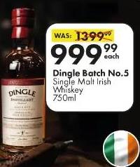 Dingle Batch No.5 Single Malt Irish Whiskey 750ml