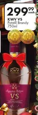 KWV VS Potstill Brandy 750ml 