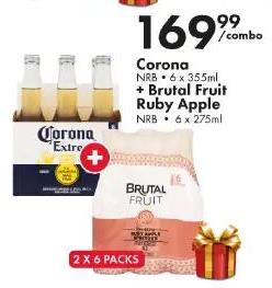 Corona NRB + Brutal Fruit Ruby Apple NRB 6 x 355ml + 6 x 275ml