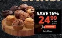 Muffins 4 per pack 