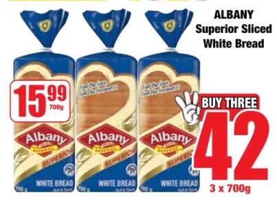 Albany Superior Sliced White Bread 700 gm 