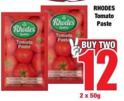 RHODES Tomato Paste 2 x 50gm