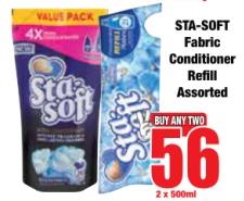 STA-SOFT Fabric Conditioner Refill Assorted 500 ml Any 2